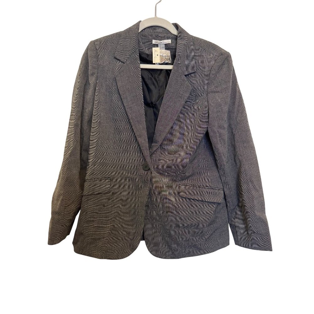 Kenneth Cole New York Womens Blazer Size 4 Gray Polyester Rayon Blend Single But
